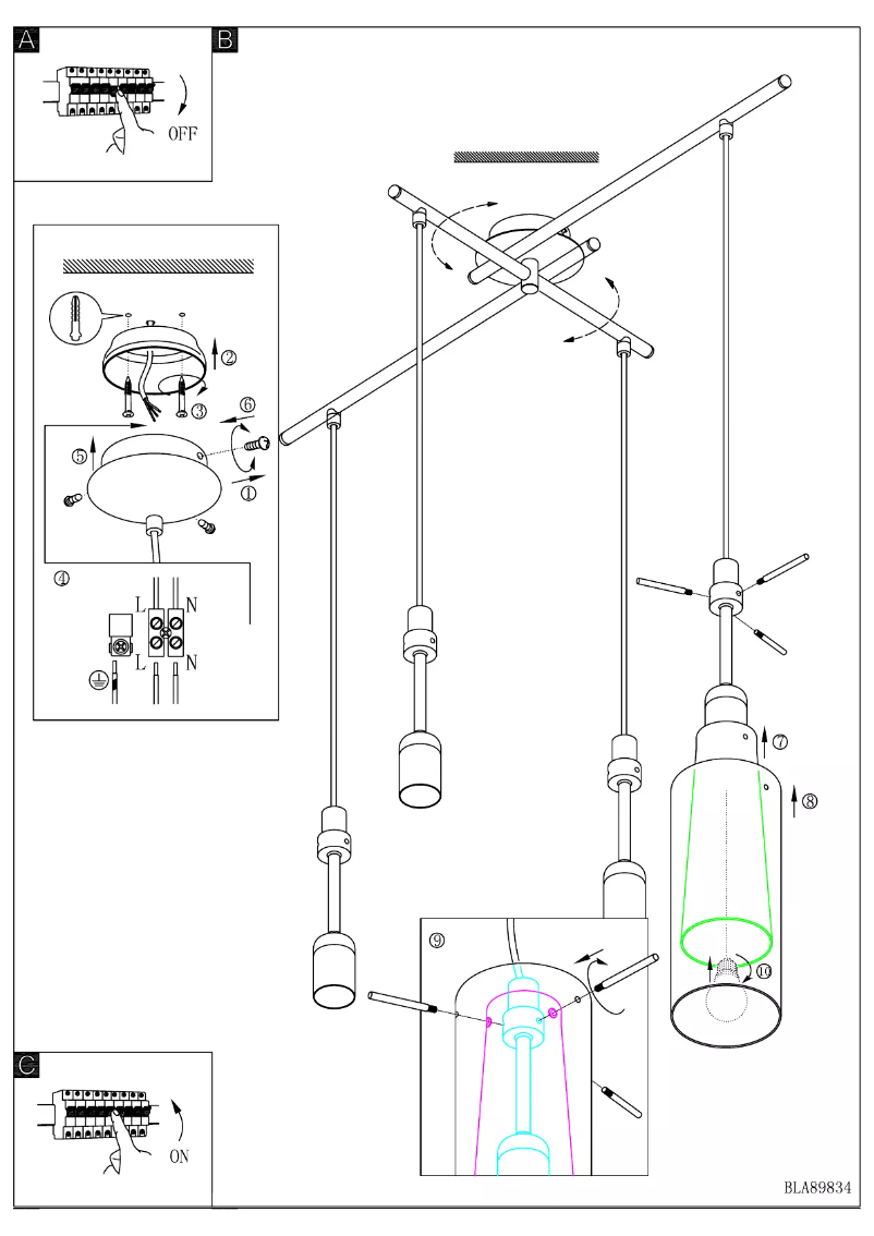 Page 1 de la notice Manuel utilisateur Eglo Pinto