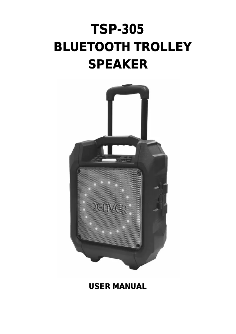 Page n°1 - Manuel utilisateur Denver TSP-305
