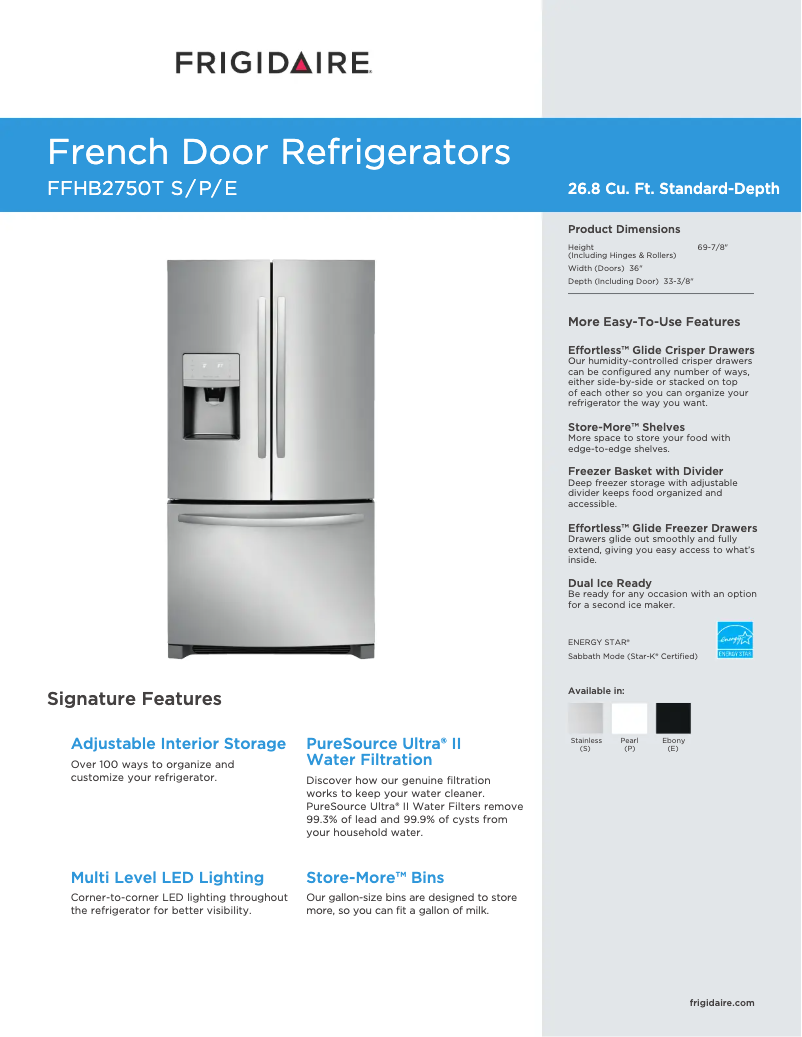 Image de la première page du manuel de l'appareil FFHB2750TP