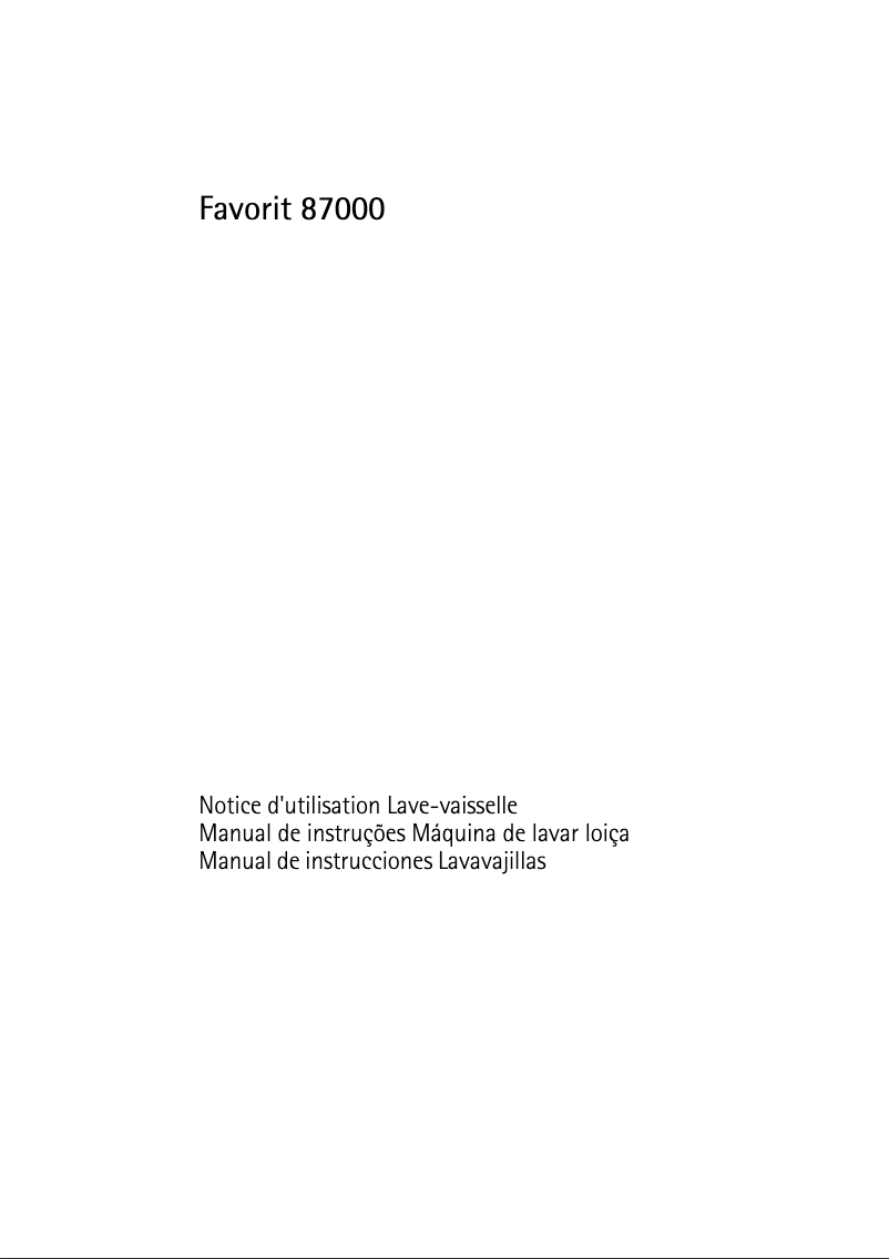 Image de la première page du manuel de l'appareil F 87000 MP