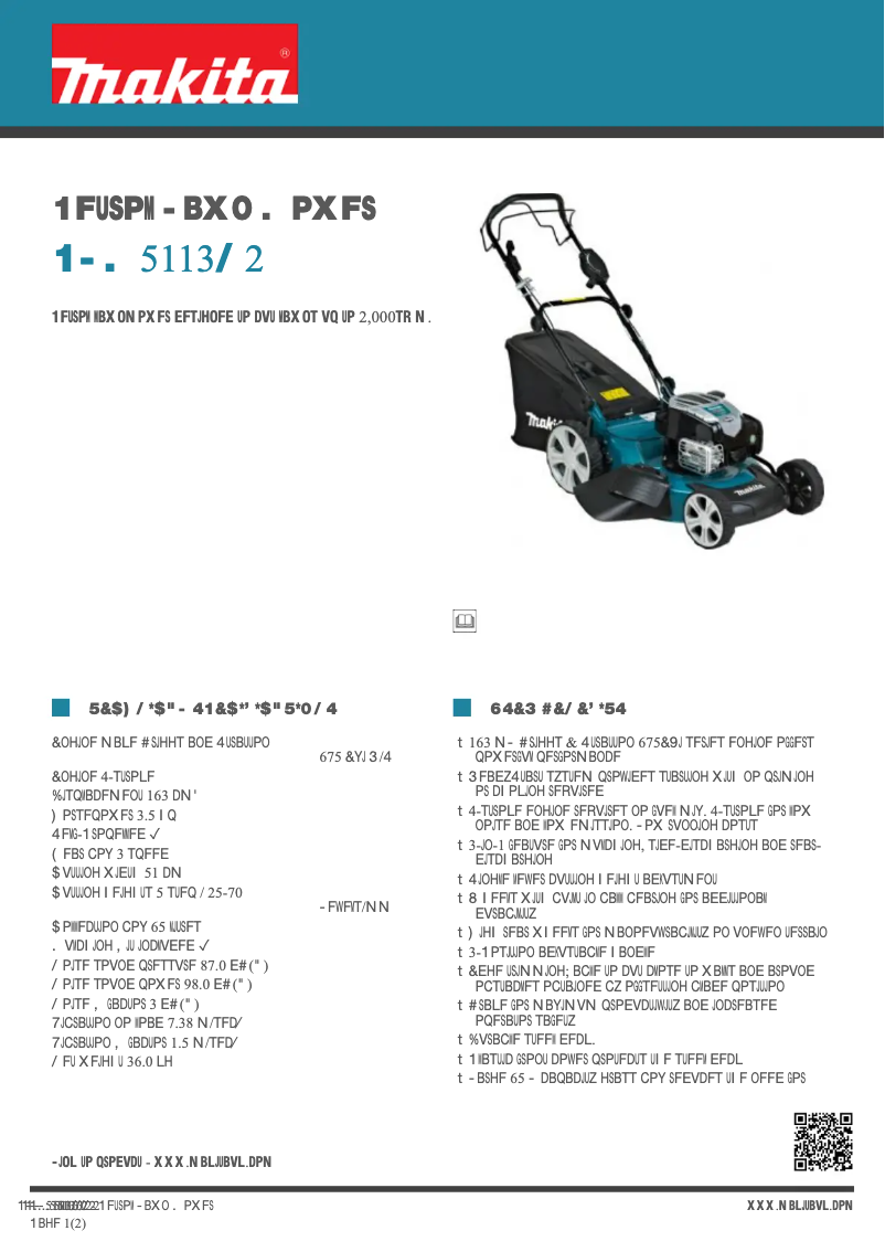 Page n°1 - Fiche technique Makita PLM5113N2
