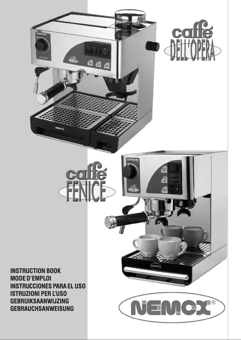 Page n°1 - Manuel utilisateur Nemox Caffe Dell'Opera