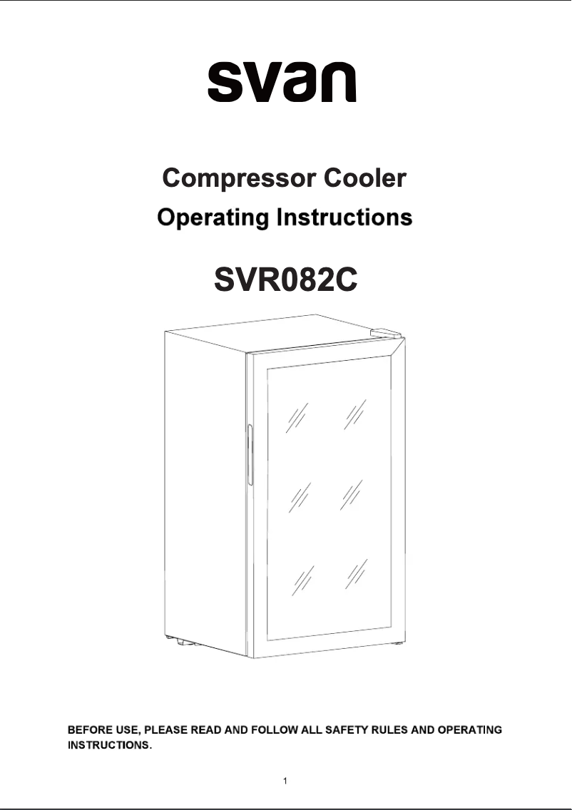 Page 1 de la notice Manuel utilisateur SVAN SVR082C
