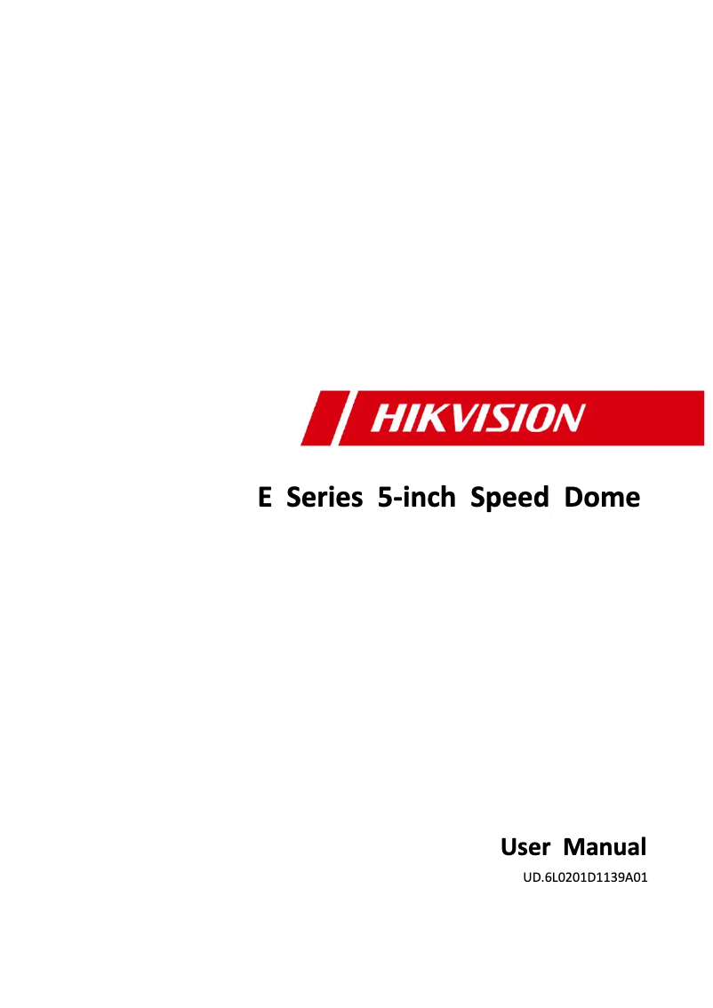 Page n°1 - Manuel utilisateur Hikvision DS-2AE5154-A