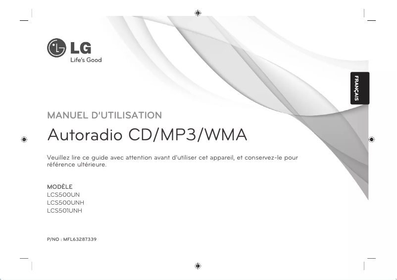 Image de la première page du manuel de l'appareil LCS500UNH