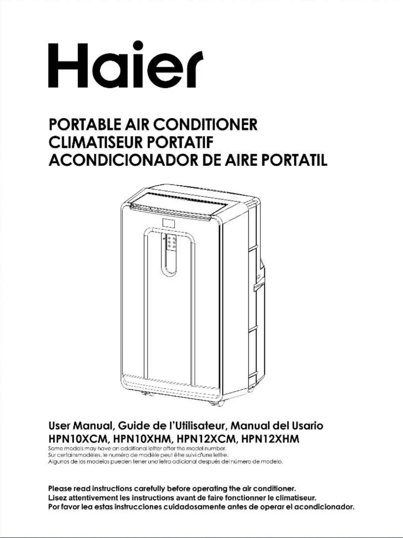 Page 1 de la notice Manuel utilisateur Haier HPN10XHM