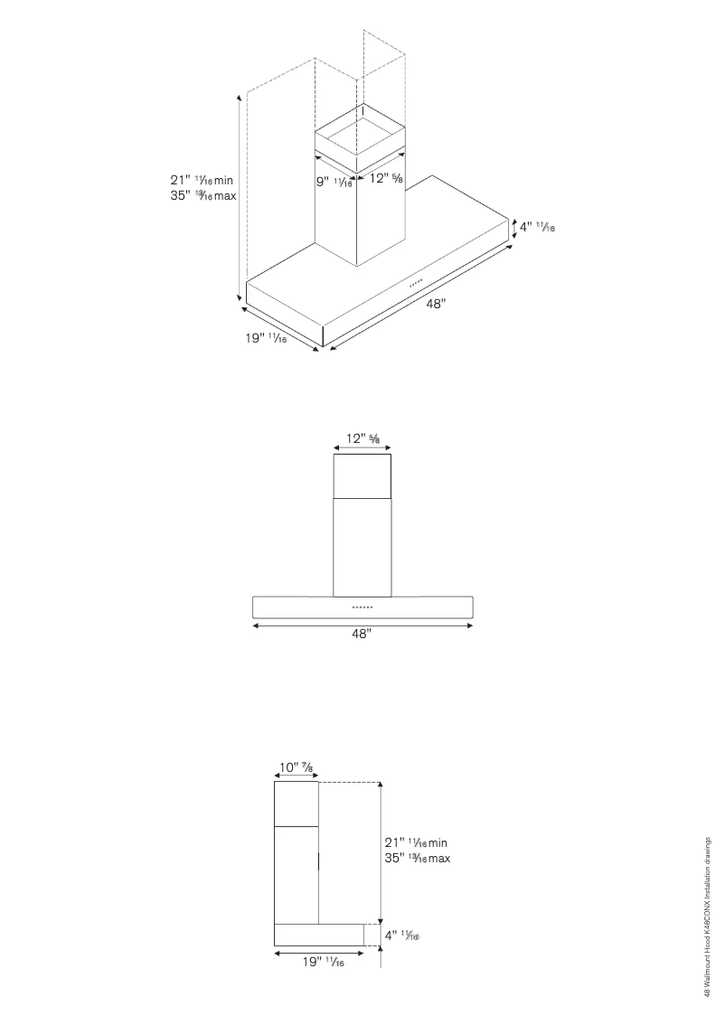 Page 1 de la notice Guide d'installation Bertazzoni K48CONX/14