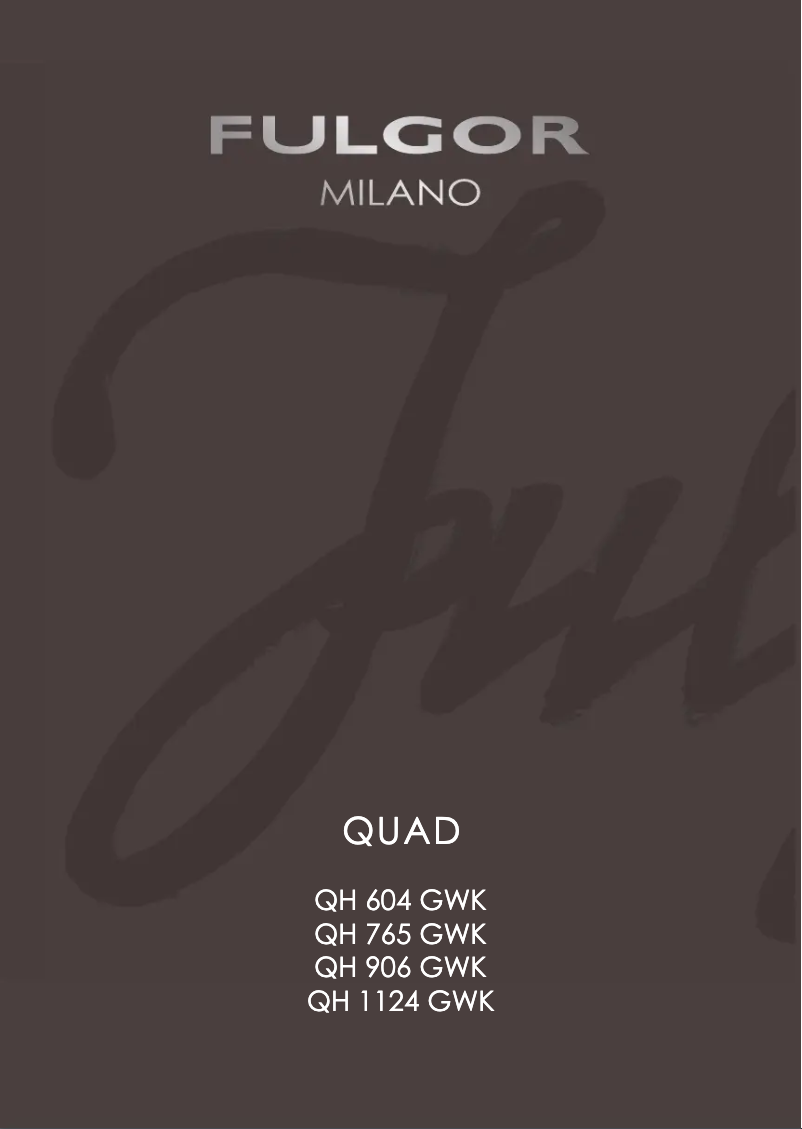 Página 1 del manual Manual de usuario Fulgor Milano QH 1124 G WK
