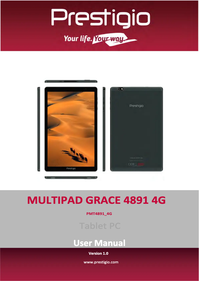 Page n°1 - Manuel utilisateur Prestigio MultiPad Grace 4891 4G