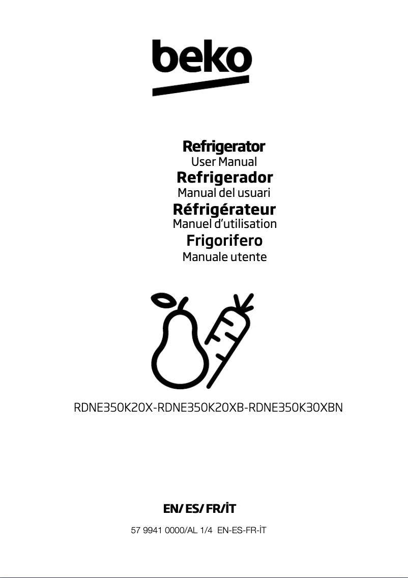 Image de la première page du manuel de l'appareil RDNE350K30XBN
