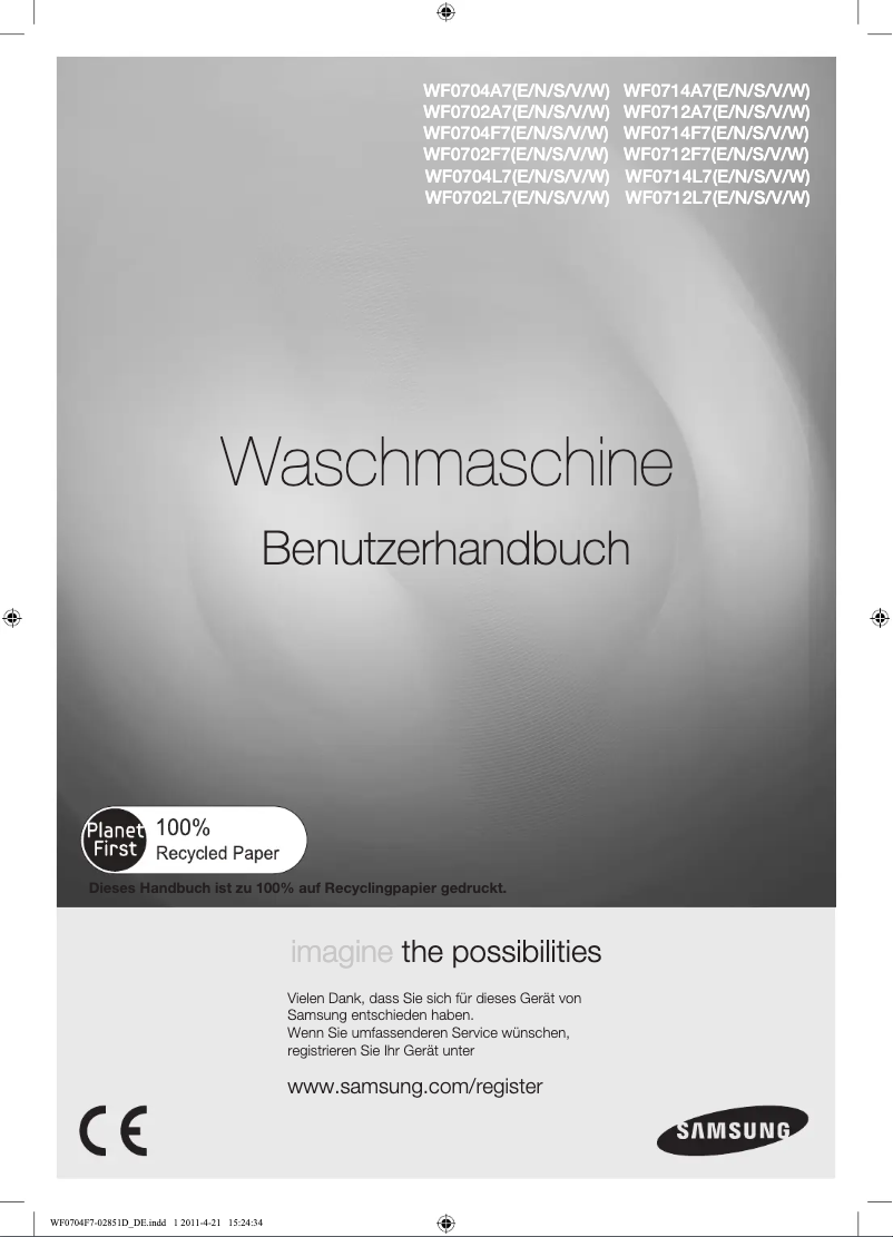 Imagen de la primera página del manual del dispositivo WF0704L7