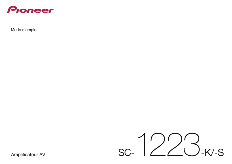 Page n°1 - Manuel utilisateur Pioneer SC-1223
