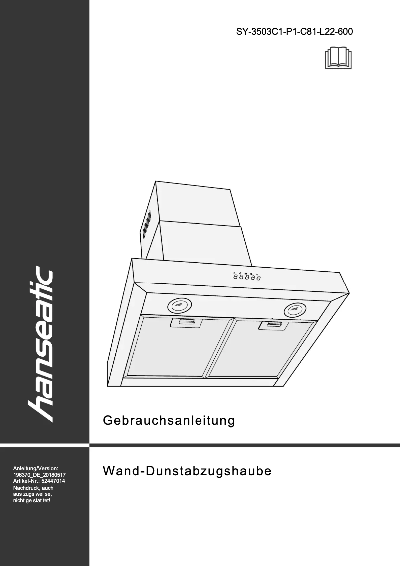 Página 1 del manual Manual de usuario Hanseatic SY-3503C1-P1-C81-L22-L600