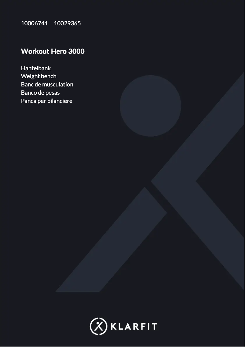 Page n°1 - Manuel utilisateur Klarfit Workout Hero 3000