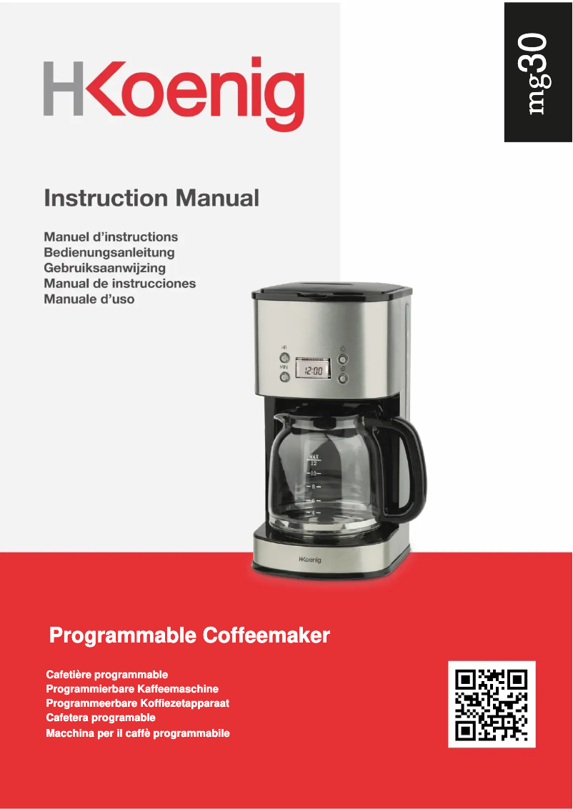 Page n°1 - Manuel utilisateur H.Koenig MG30