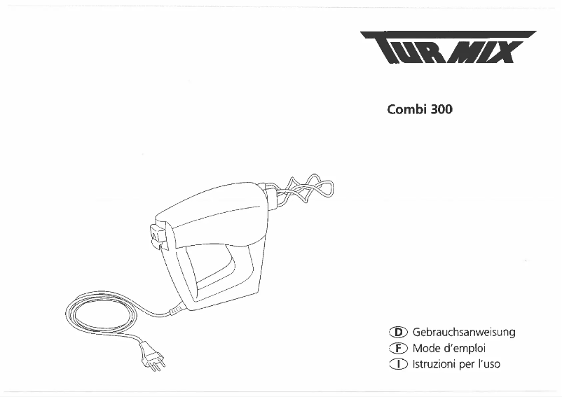 Image de la première page du manuel de l'appareil Combi 300