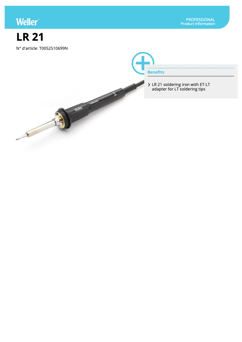 Image de la première page du manuel de l'appareil LR 21