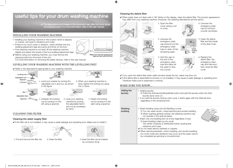 Page 1 de la notice Guide d'installation Samsung J1243
