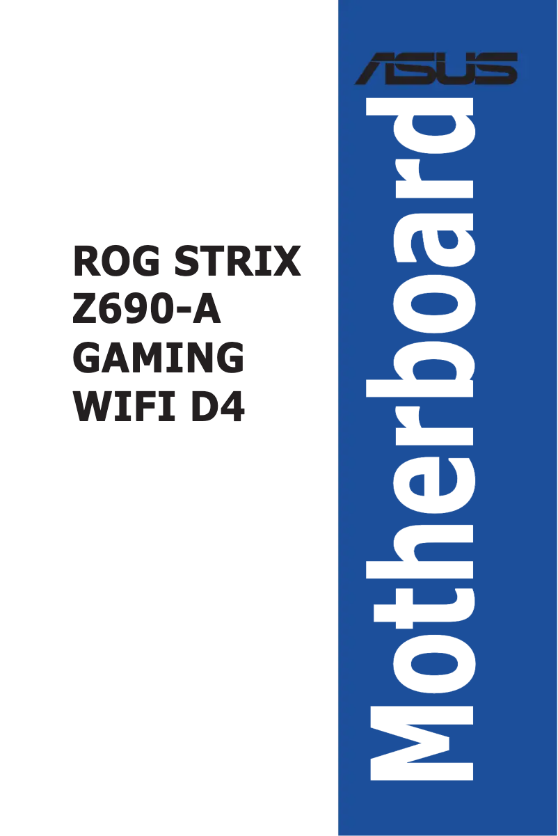 Page 1 de la notice Manuel utilisateur Asus ROG STRIX Z690-A GAMING WIFI D4