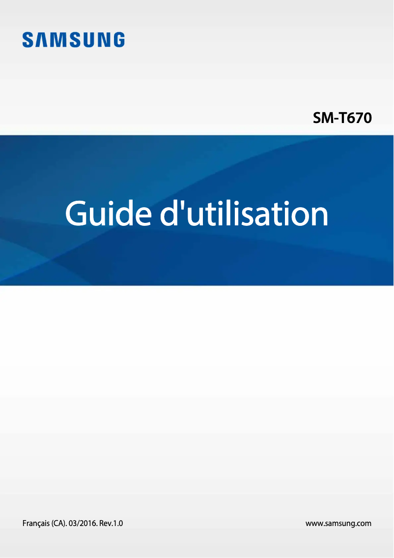 Page 1 de la notice Manuel utilisateur Samsung Galaxy View