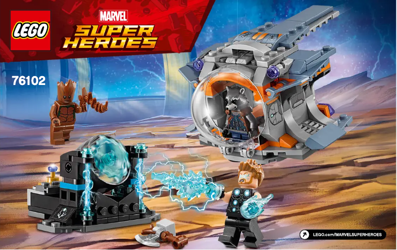 Image de la première page du manuel de l'appareil Marvel Super Heroes 76102