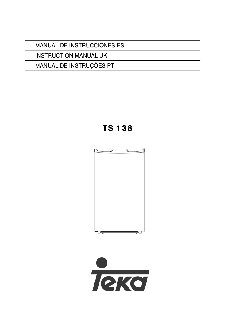 Image de la première page du manuel de l'appareil TS 138