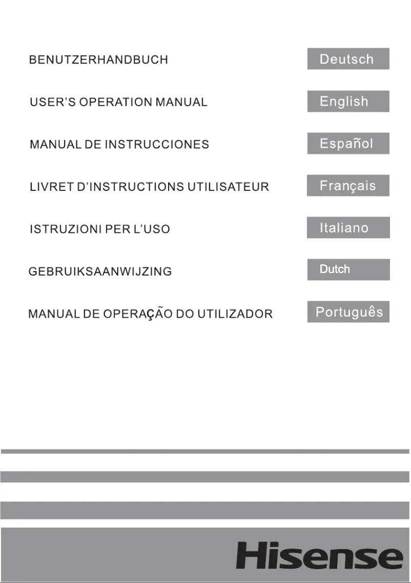 Page 1 de la notice Manuel utilisateur Hisense RT267D4AW1