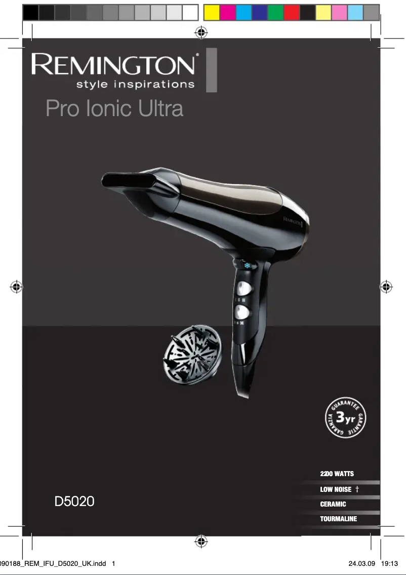 Page n°1 - Manuel utilisateur Remington D5020 Pro Ionic Ultra