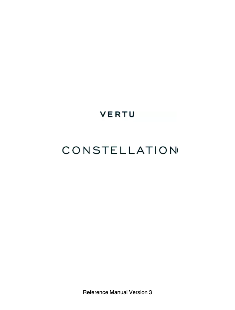 Página 1 del manual Manual de usuario Vertu Constellation RM-681V