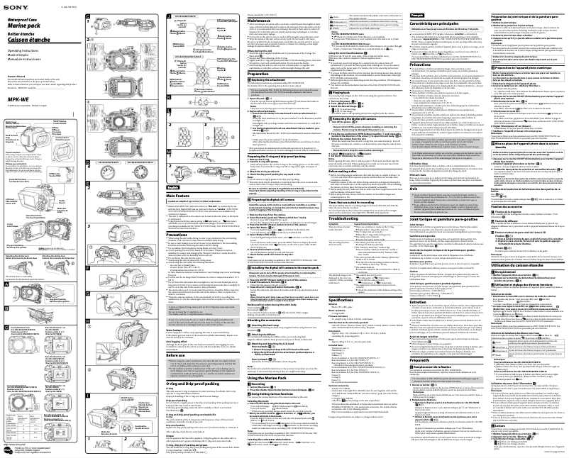 Page 1 de la notice Manuel utilisateur Sony MPK-WE