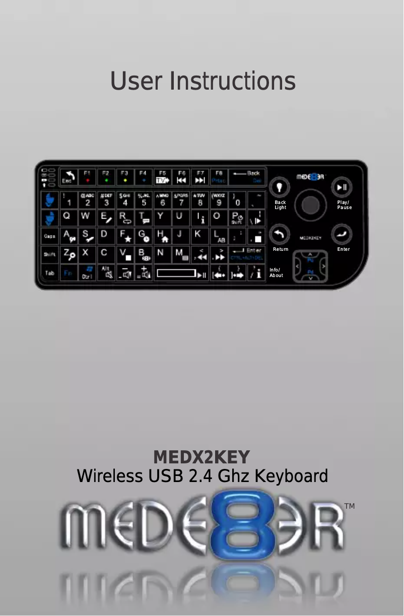 Página 1 del manual Manual de usuario Mede8er MEDX2KEY