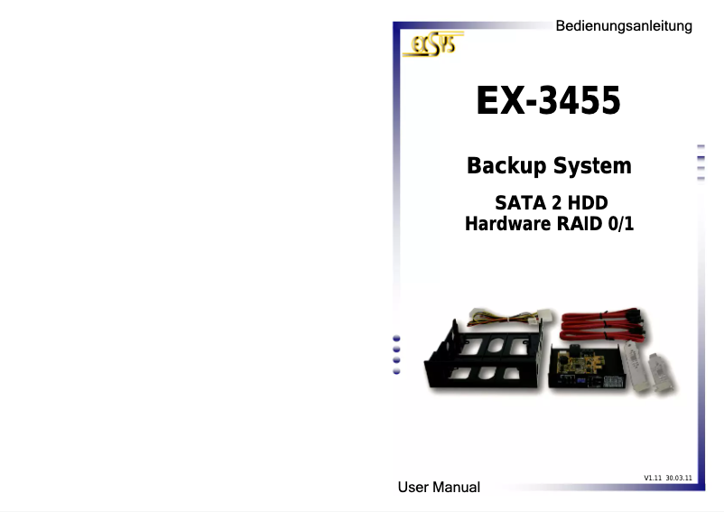 Page 1 de la notice Manuel utilisateur EXSYS EX-3455