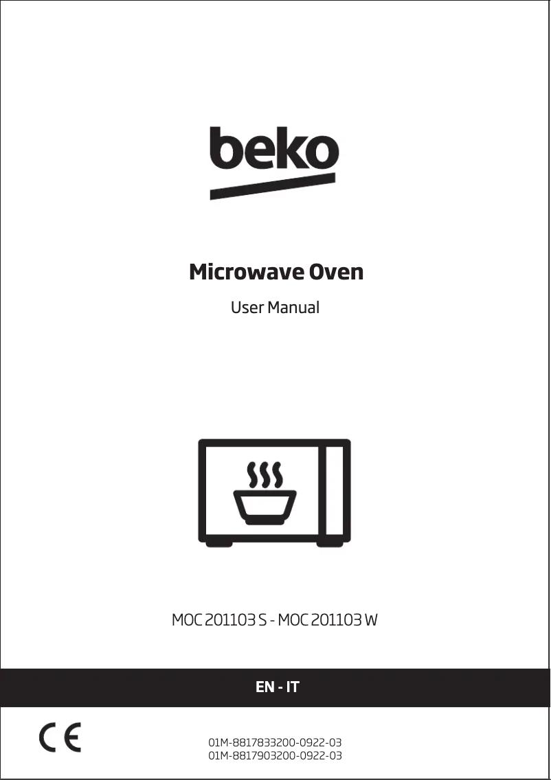 Page n°1 - Manuel utilisateur Beko MOC201103W