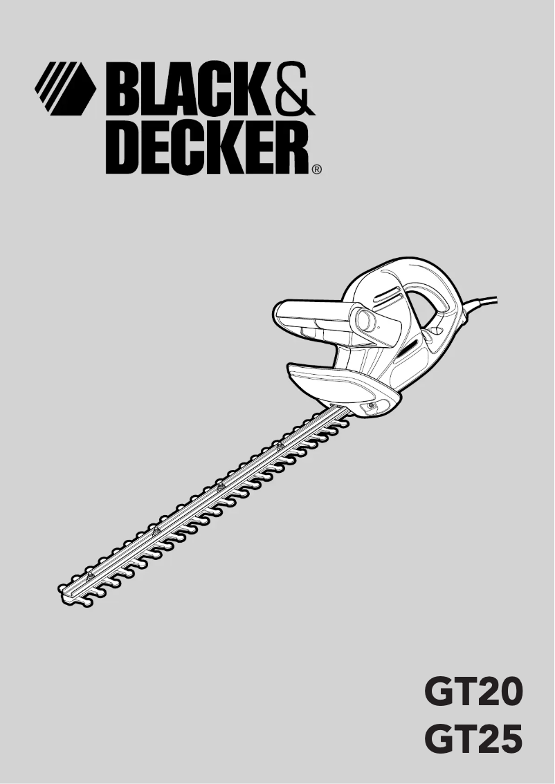 Page n°1 - Manuel utilisateur Black & Decker GT25