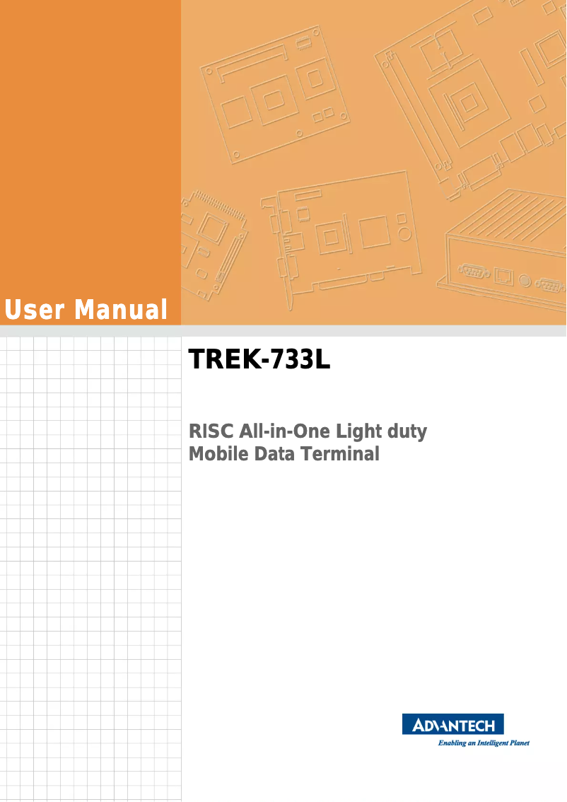 Page 1 of the manual User Manual Advantech TREK-733L