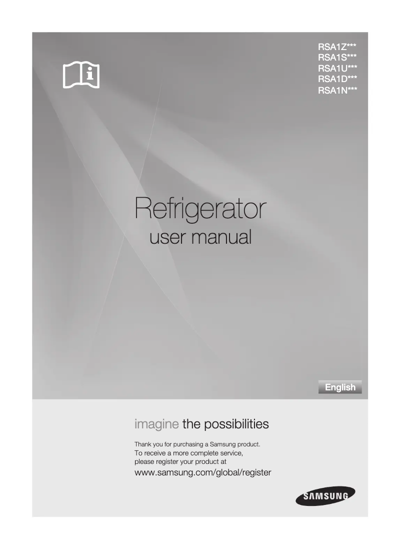 Page 1 de la notice Manuel utilisateur Samsung RSA1WTPE