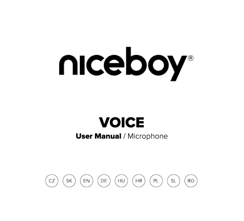 Page 1 de la notice Manuel utilisateur Niceboy VOICE