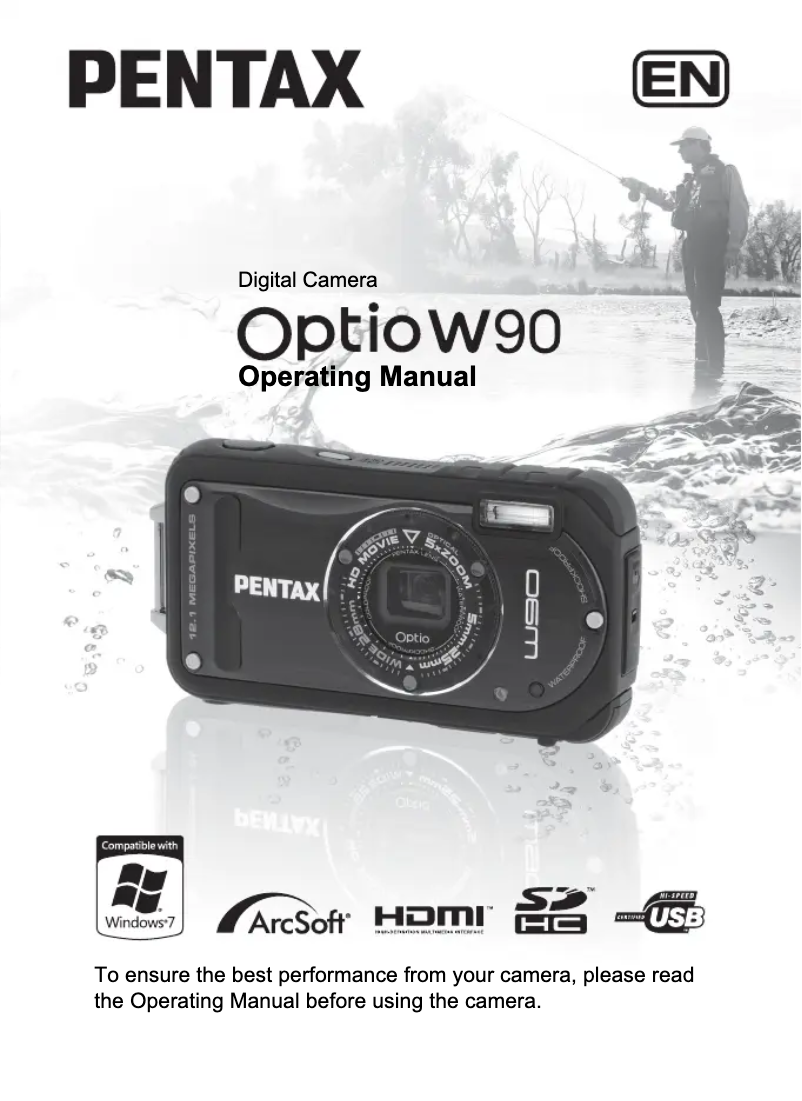 Página 1 del manual Manual de usuario Pentax Optio W90