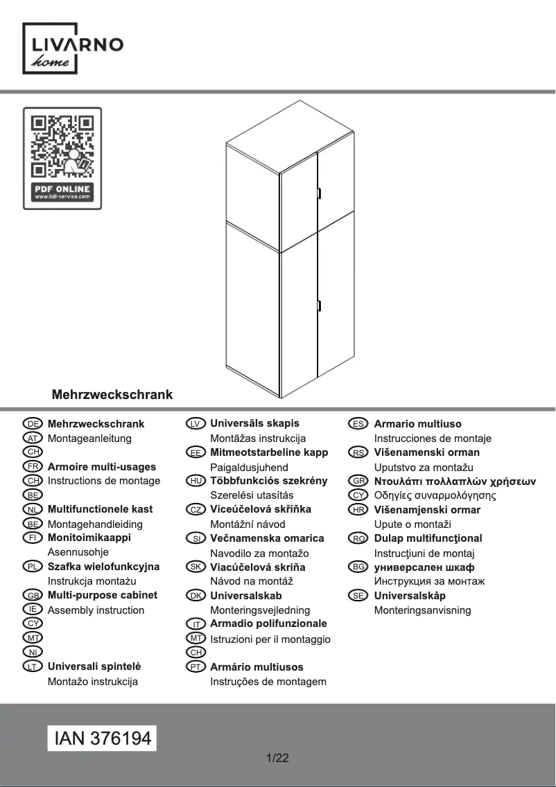 Image de la première page du manuel de l'appareil IAN 376194