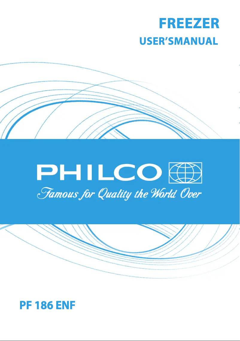 Page n°1 - Manuel utilisateur Philco PF 186 ENF