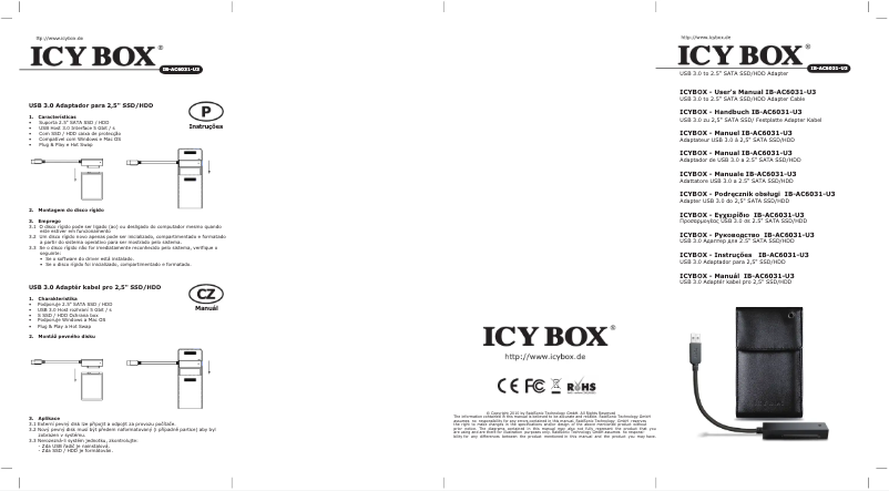 Page n°1 - Manuel utilisateur Icy Box IB-AC6031-U3