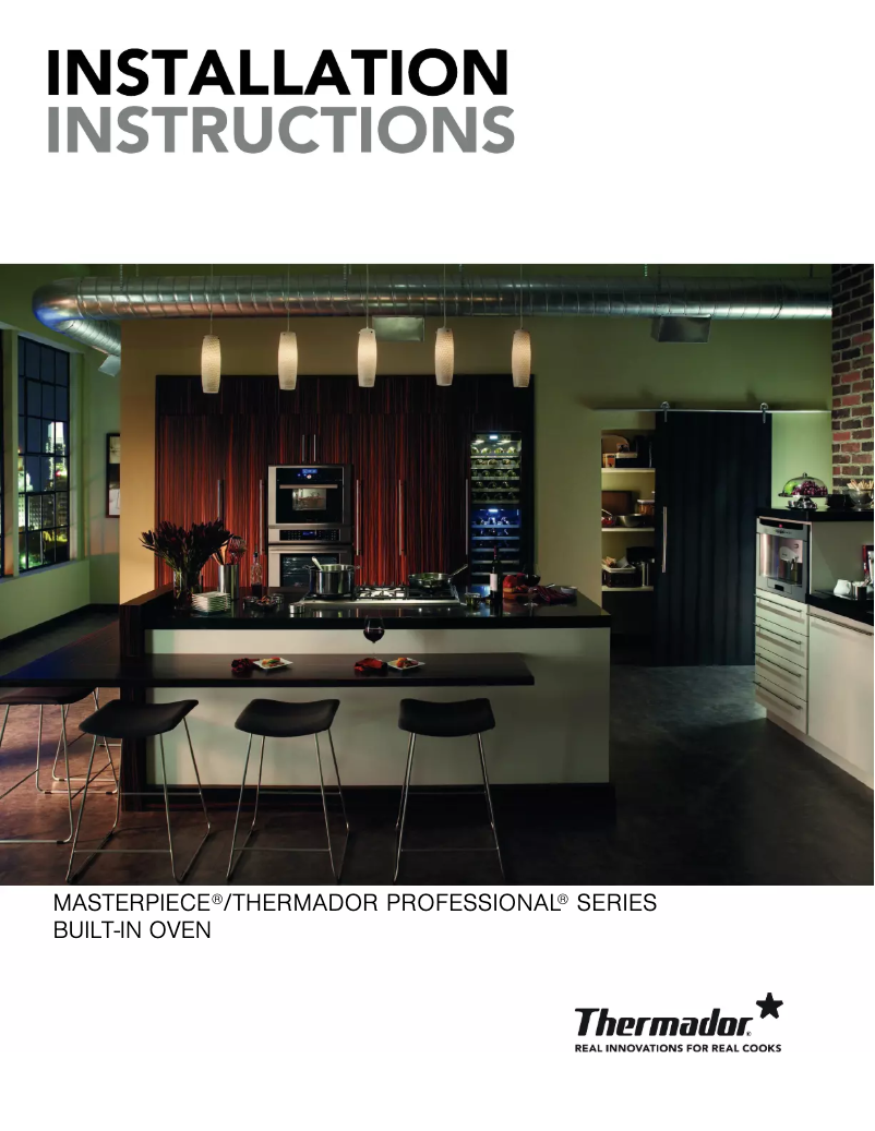 Page 1 de la notice Guide d'installation Thermador MEDMC301JP