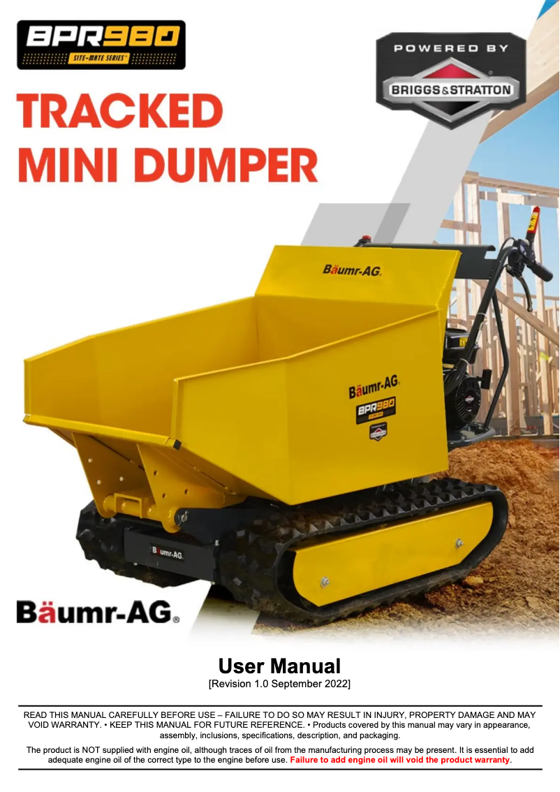 Página 1 del manual Manual de usuario Baumr-AG BPR980