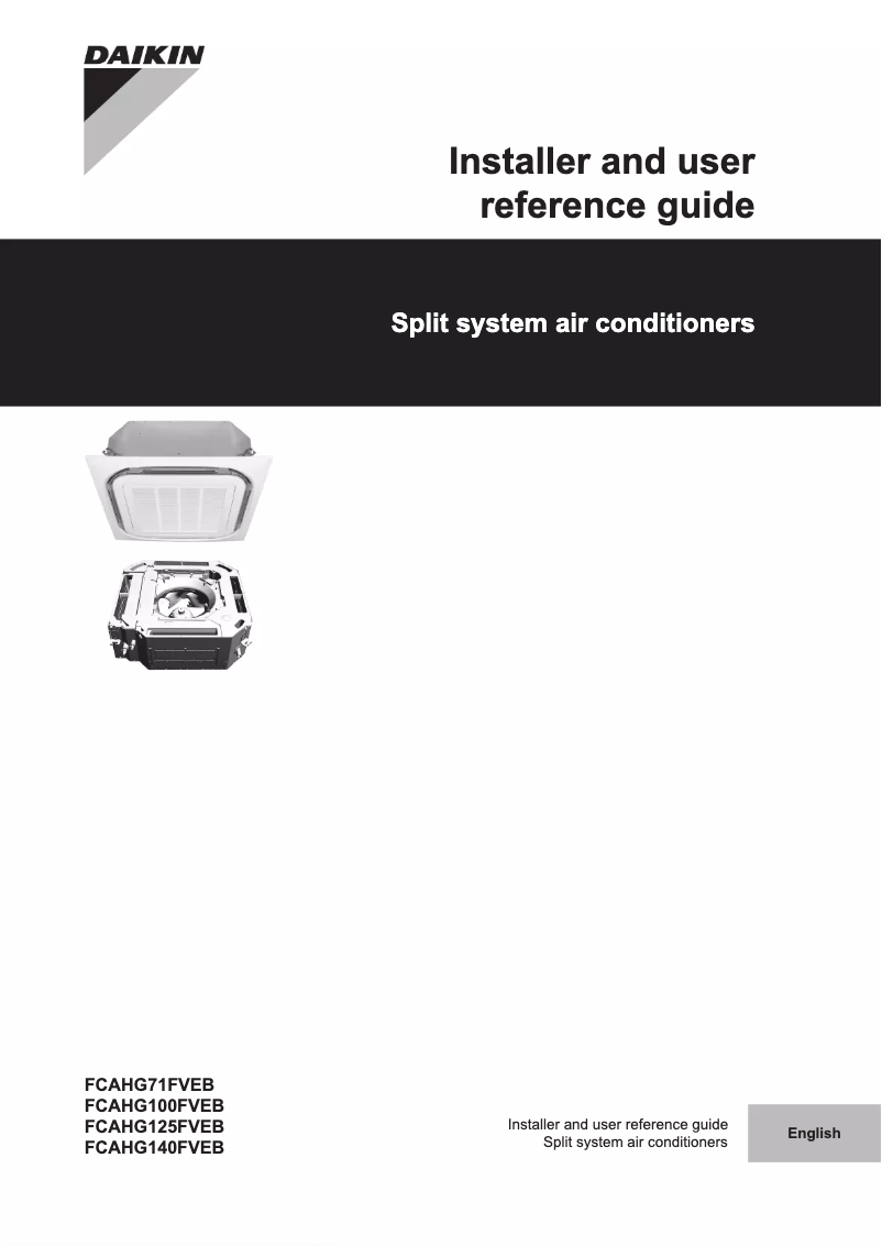 Imagen de la primera página del manual del dispositivo FCAHG71FVEB