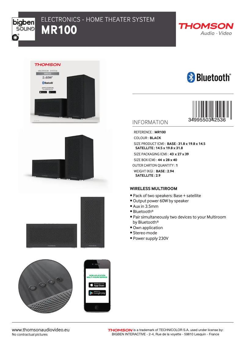 Image de la première page du manuel de l'appareil MR100