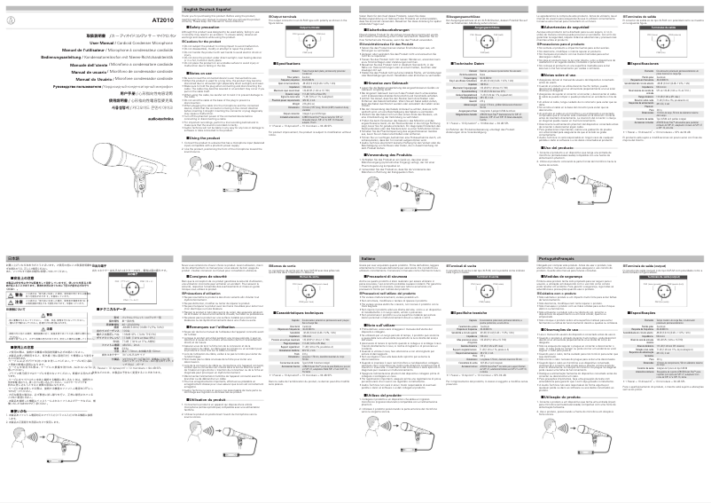 Image de la première page du manuel de l'appareil AT2010