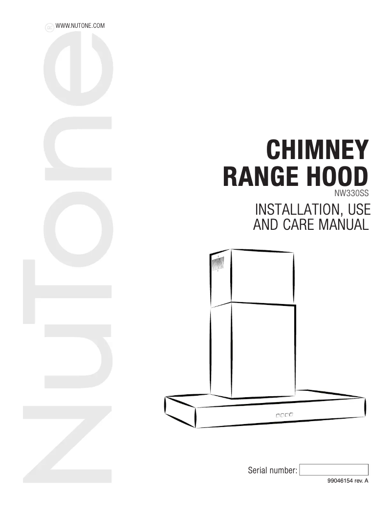 Page 1 de la notice Guide d'installation NuTone NW330SS