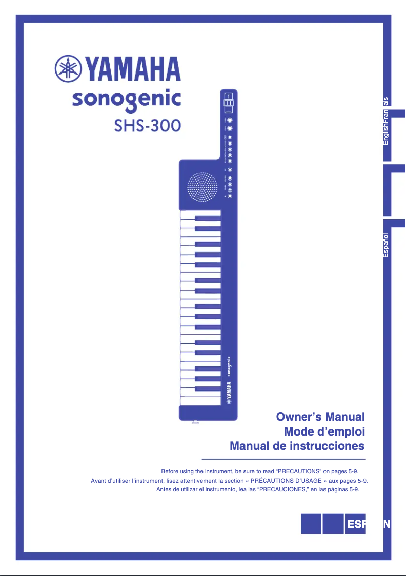 Page 1 de la notice Manuel utilisateur Yamaha Sonogenic SHS-300