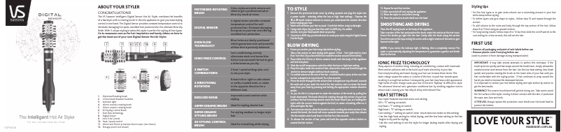Page 1 de la notice Manuel utilisateur VS Sassoon Digital Sensor VSP500A