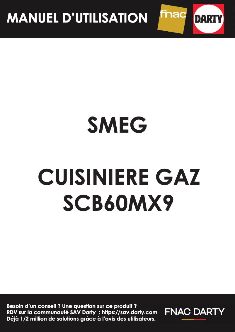Page n°1 - Manuel utilisateur Smeg SCB60MX9